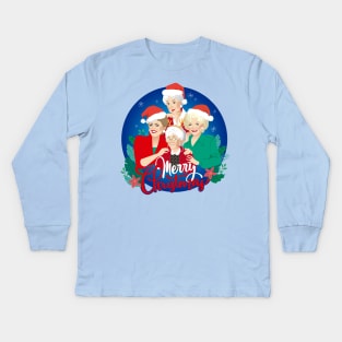 Golden Christmas Kids Long Sleeve T-Shirt